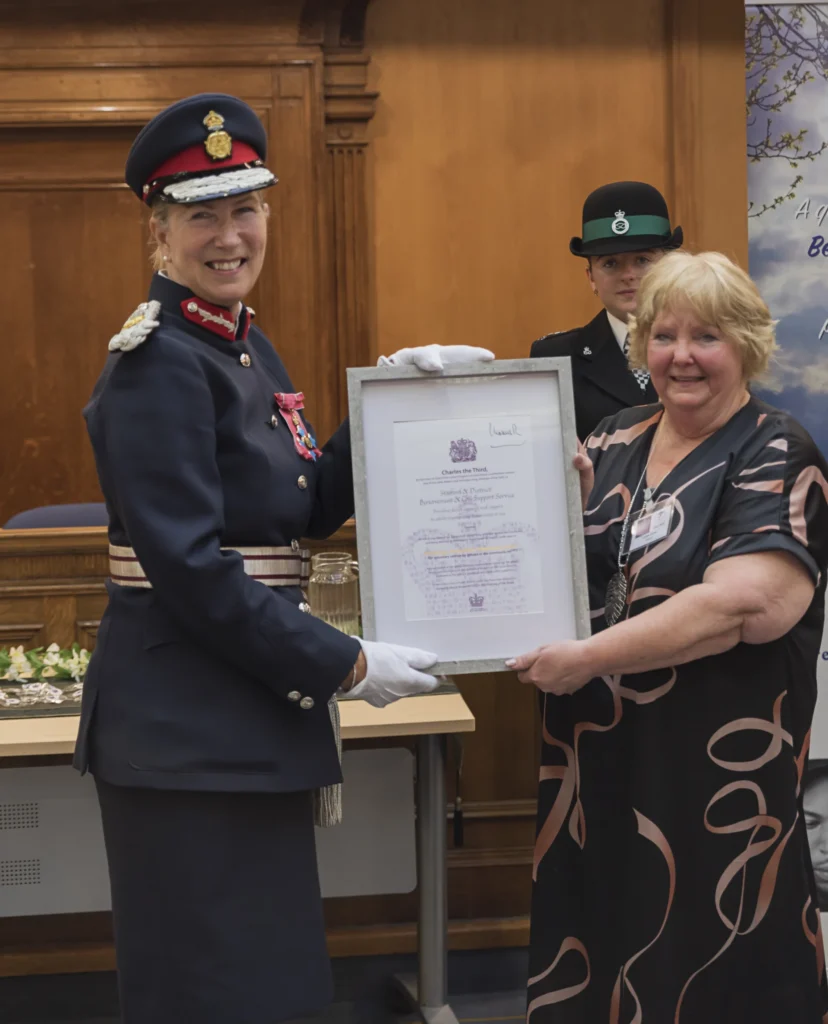 King’s Award formally presented to local bereavement charity > A Little Bit of Stone